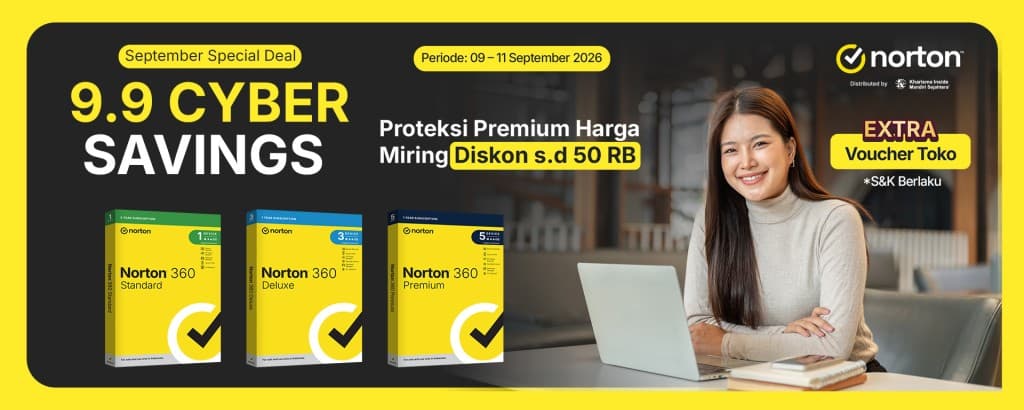 Norton 9.9 Cyber Savings | Proteksi Premium Harga Miring Diskon s.d 50RB