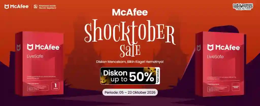 McAfee Shocktober Sale | Diskon Mencekam, Bikin Kaget Hematnya!